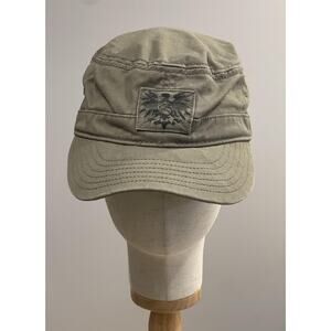 Army Hat Cap Beige Cotton Twill Casual Cadet Driver Military Inside Pocket L/XL